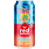 Tropika Red Square Mango & Peach flavoured Spirit Cooler 440mL
