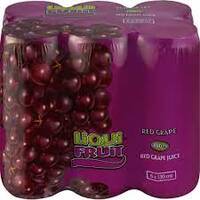 LIQUI FRUIT RED GRAPE CAN 330ML 6 PACK