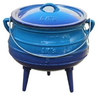 3 LEG POTJIE ENAMEL BLUE COATED POT NO 3***Products/brands may vary from the picture displayed****