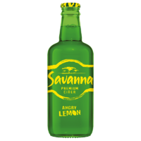   SAVANNA ANGRY LEMON PREMIUM CIDER  330ML  (maximum per client 1,250ml) 4 bottles only