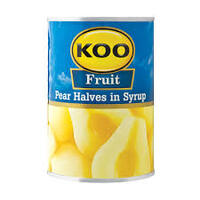 Koo Fruit PEAR HALVES in syrup 410g can
