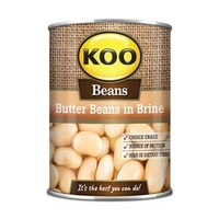 KOO Butter Beans in Brine 410g tin