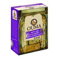 Ouma Rusks - Poppy Seed & Blueberry - SLICED (450g)