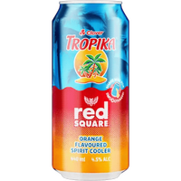 Tropika Red Square Orange flavoured Spirit Cooler 440mL